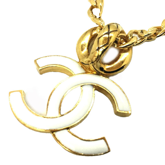 Chanel GP Necklace Gold 47cm Plated Pendant Coco Mark - Picture 1 of 9